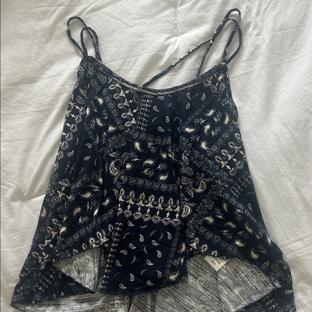 Women's Navy Paisley Free people Top